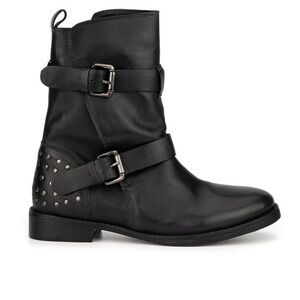 Vintage Foundry Co Sherry Boots 8 Black Studded Moto Biker Goth Punk